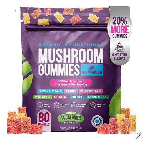 Fungalei™ Organic Mushroom Gummies with Ashwagandha