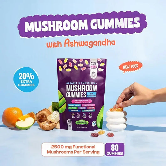 Fungalei™ Organic Mushroom Gummies with Ashwagandha